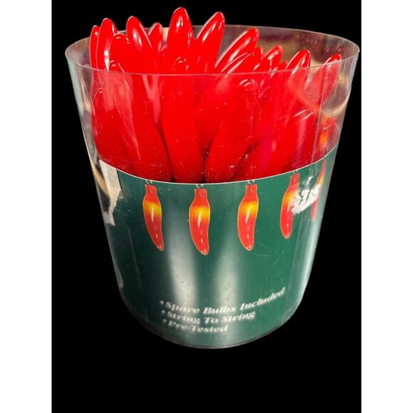 Holiday Time Red Chili Pepper 35 Light Set String Christmas Tree Lights NEW - Picture 4 of 6